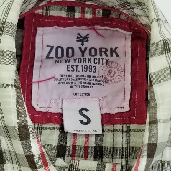 Zoo York Small Embroidered Logo Inner Outer Pockets Cowboy Style Snap Button Men - Picture 3 of 11